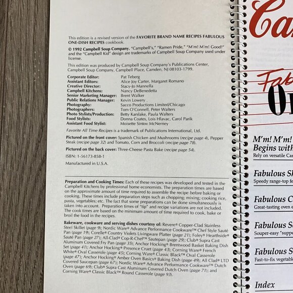 Campbell’s FAVORITE ALL TIME RECIPES  Lot of 3 Spiral Bound Pictured - 1992 - Picture 4 of 13